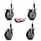 Service Caster 5'' Black Poly Swivel 3/4'' Expanding Stem Caster Set 2 Total Lock Brakes, 4PK SCC-EXTTL20S514-PPUB-BLK-2-S-2-34 - alternate 2